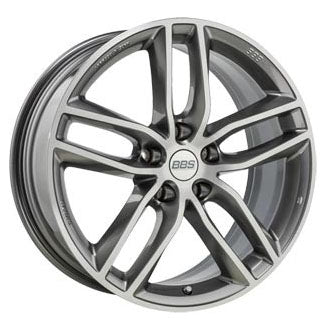 LLANTA BBS SX 18x8" 5x112 ET44, PLATA DIAMANTADO
