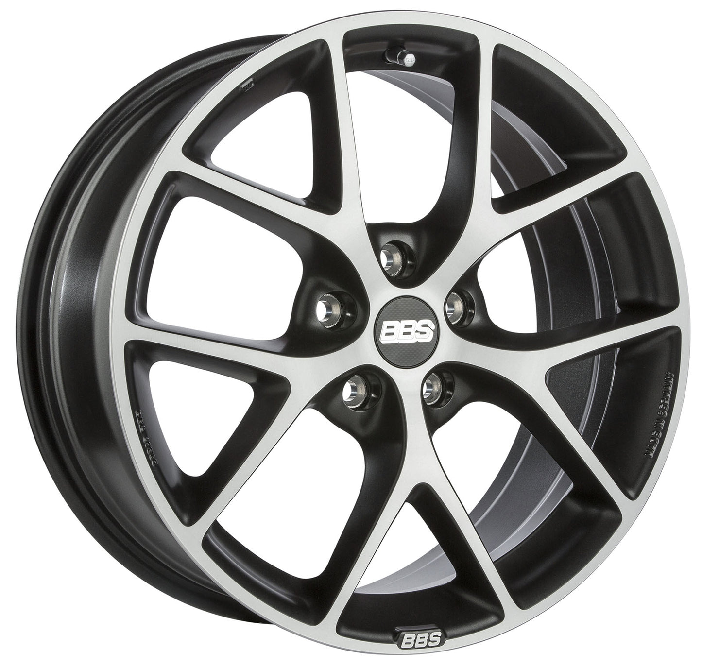 LLANTA BBS SR 17x7.5" 5x100 ET48, NEGRO DIAMANTADO (SR025)