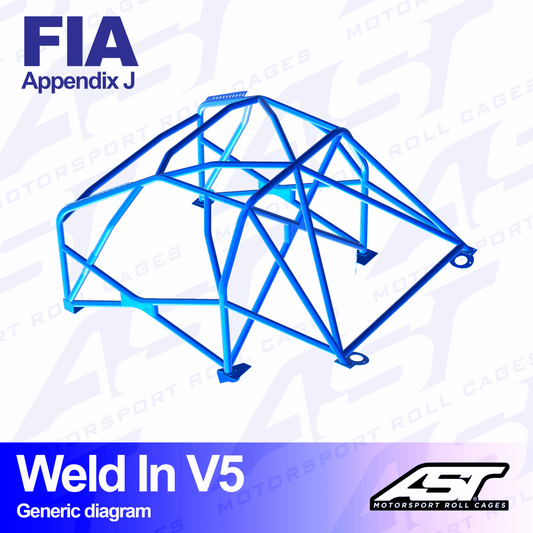 AST V5 SOLDADO 8-PUNTOS FORD FIESTA MK3 - 3-PUERTAS - FIA