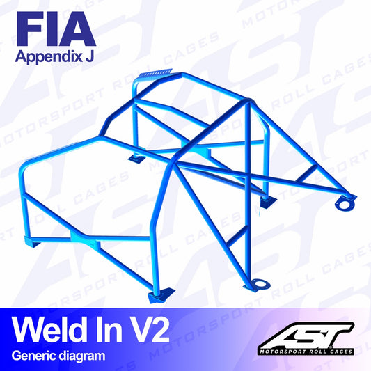 AST V2 SOLDADO 8-PUNTOS FORD FIESTA MK2 - 3-PUERTAS - FIA